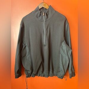 Athleta Charcoal Zip-Up Pullover